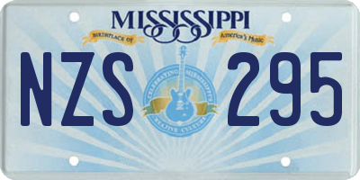MS license plate NZS295