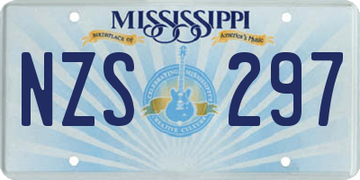 MS license plate NZS297