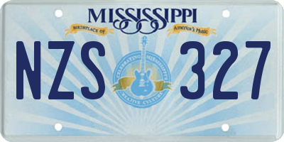 MS license plate NZS327
