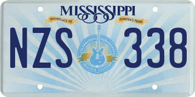 MS license plate NZS338