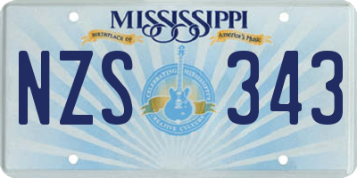 MS license plate NZS343