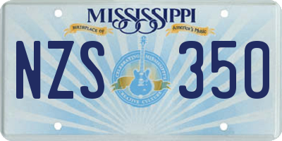 MS license plate NZS350