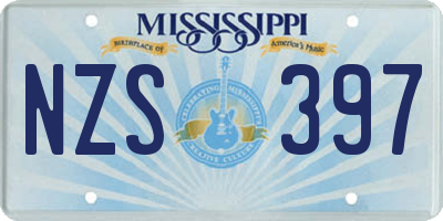 MS license plate NZS397