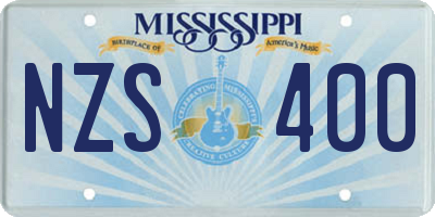 MS license plate NZS400