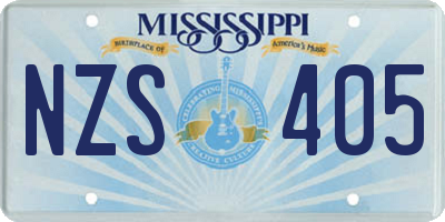 MS license plate NZS405