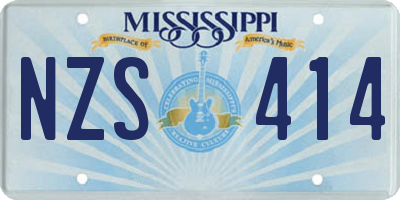 MS license plate NZS414