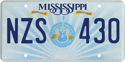 MS license plate NZS430
