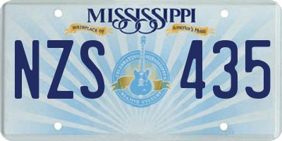 MS license plate NZS435