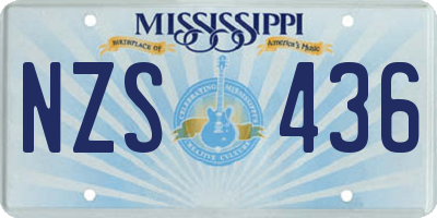 MS license plate NZS436