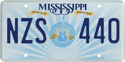 MS license plate NZS440