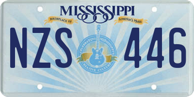 MS license plate NZS446