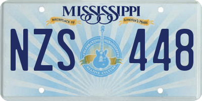 MS license plate NZS448