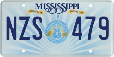 MS license plate NZS479
