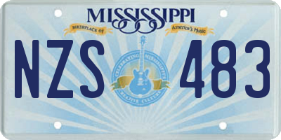 MS license plate NZS483