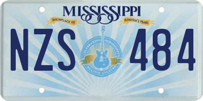MS license plate NZS484