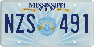 MS license plate NZS491