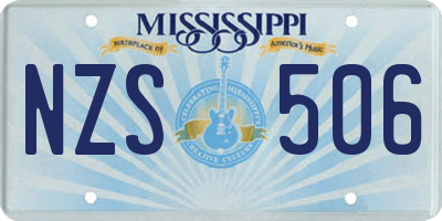 MS license plate NZS506