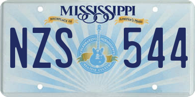 MS license plate NZS544