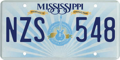 MS license plate NZS548