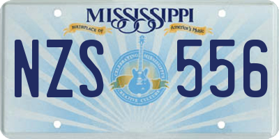 MS license plate NZS556