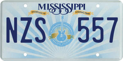 MS license plate NZS557