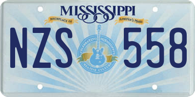 MS license plate NZS558