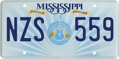 MS license plate NZS559