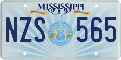 MS license plate NZS565