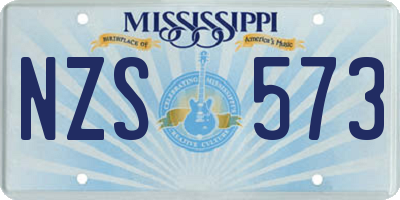 MS license plate NZS573