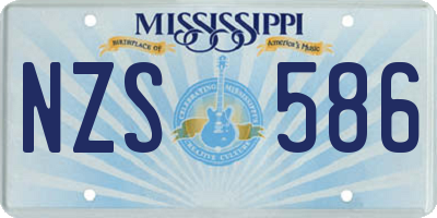 MS license plate NZS586