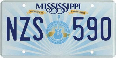MS license plate NZS590