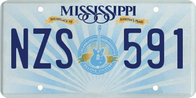 MS license plate NZS591