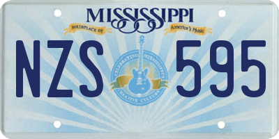 MS license plate NZS595