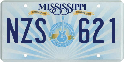 MS license plate NZS621