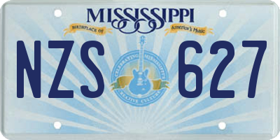 MS license plate NZS627