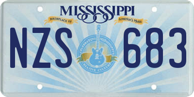 MS license plate NZS683