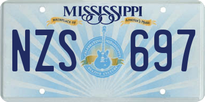 MS license plate NZS697