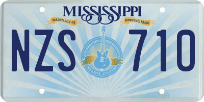MS license plate NZS710