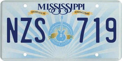 MS license plate NZS719