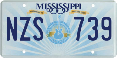 MS license plate NZS739