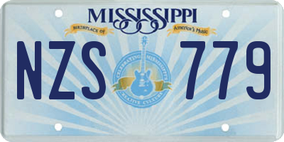 MS license plate NZS779