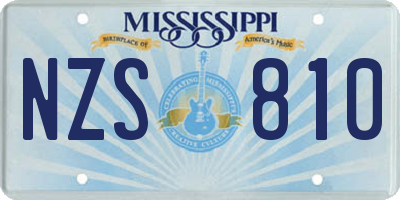 MS license plate NZS810