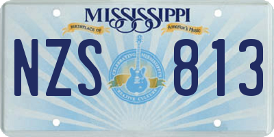 MS license plate NZS813