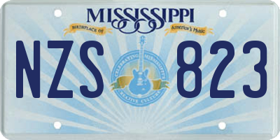 MS license plate NZS823