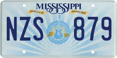 MS license plate NZS879