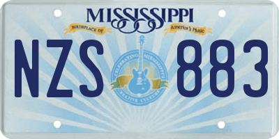 MS license plate NZS883