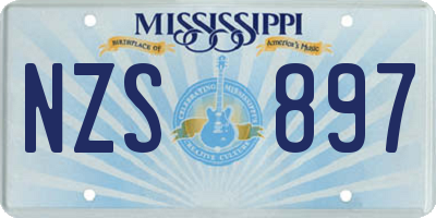 MS license plate NZS897