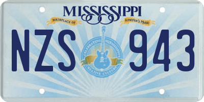 MS license plate NZS943
