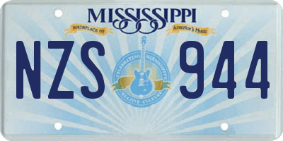 MS license plate NZS944
