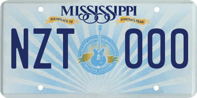 MS license plate NZT000